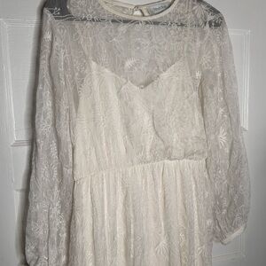 Modcloth White Lace Wedding Dress